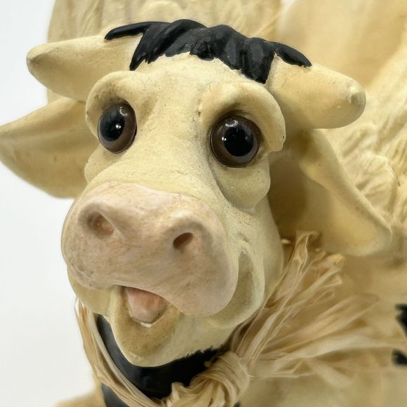 Holy Cow! 1994 Pete Apsit Angel Cow Figurine Folk Art Sculpture 4.25” - Picture 6 of 8